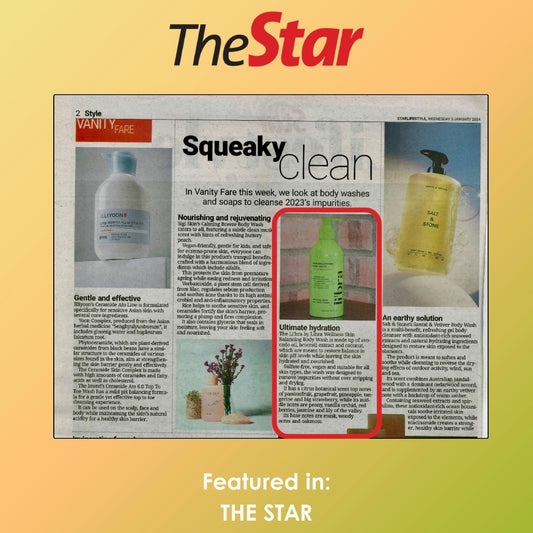 Skin Balancing Body Wash Featured in The Star